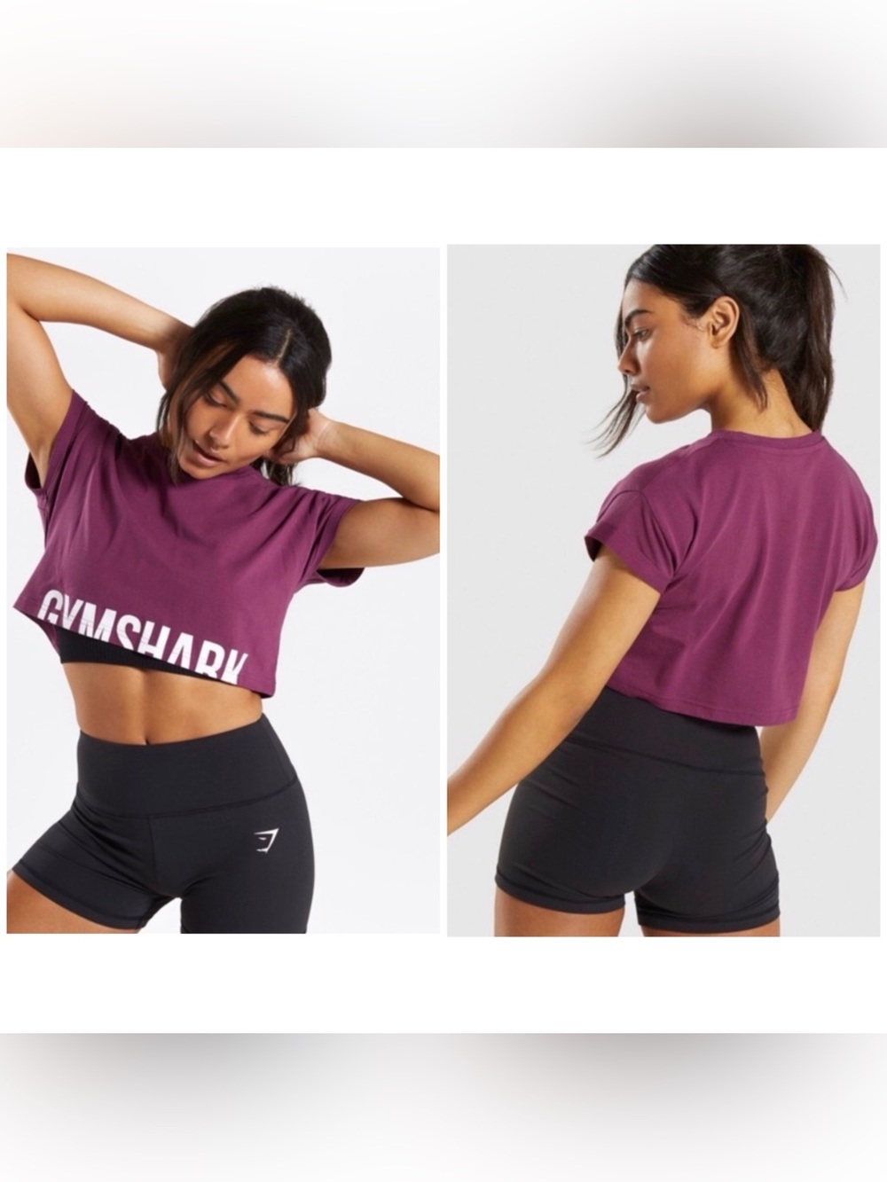 Gymshark Fraction Tee Burgundy S